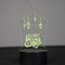 3D Ramadan Night Light EID Mubarak Table Desk Lamp Party Decoration Black base