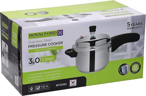 Buy Royalford 5.0Ltr Stainless Steel Pressure Cooker Rf10185