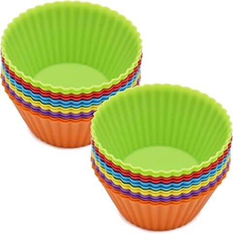 UDIYO 30Pcs Silicone Baking Cups Cupcake Liners - Reusable