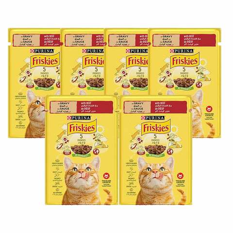 Friskies Cat Food Beef 85 Gram 5 1 Pieces Online Carrefour Jordan