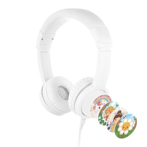 Buddyphones Explore Plus Foldable Headphones with Mic - Snow White