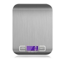 Ewinner 10Kg/1g Digital Kitchen Food Scale With 1g/0.03Oz Accuracy Resolution, 6 Unit/Adjustable Shutdown Time, Stainless Steel - Silver