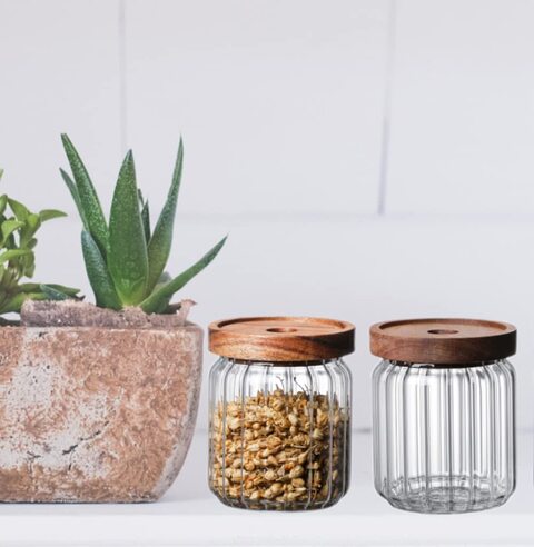 Glass food 2024 storage jars