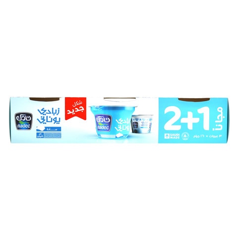 Buy Nadec Plaingreek Yoghurt 160g  2 + 1 in Saudi Arabia