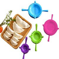 Dumpling Maker, Dough Press Set Kitchen Gadget, Plastic Pressing Pie Ravioli Mould Cooking Molds, Easy-tool for Making Pies, Dumplings, Wontons, Pot Stickers, Dishwasher Safe (3Pack, Pink, Blue Green)