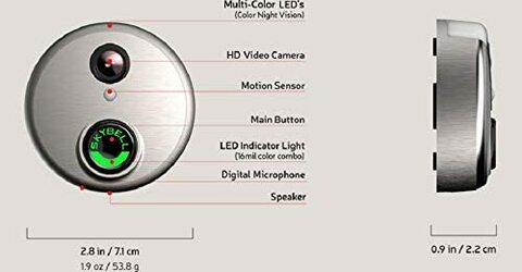 skybell hd wifi doorbell camera 1080p color night vision bronze