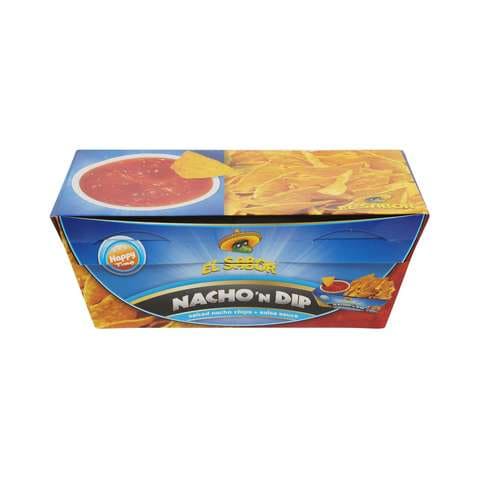 El Sabor Nachos Dip Salted Nacho + Salsa Sauce 170g