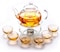 Generic Borosilicate Heat-resistant Glass Tea Pot Set Infuser Teapot + Warmer + 6 Double Wall Tea Cups Gift Set&hellip;