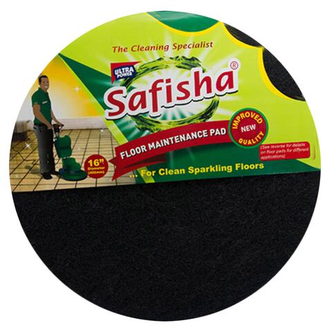 Safisha Ultra Power Floor Maintenance Pad Strip Black 16 Inch