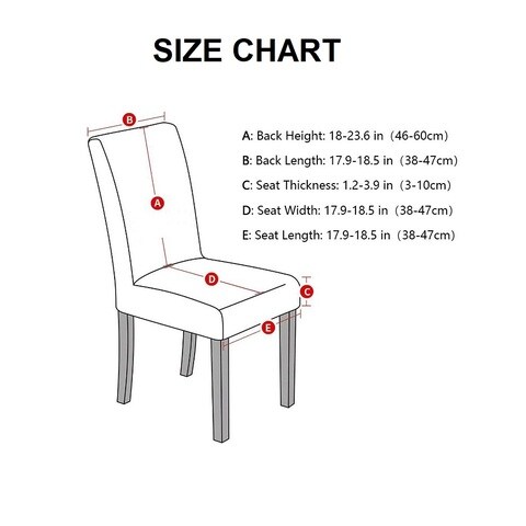 Woven Jacquard Stretch Fit Dining Chair Cover Grey