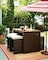Yulan 7-Piece Brown Steel Frame Bar Height Patio Set With Cushions, Furniture For Backyards, Porches, Gardens Or Pools, Brown 496
