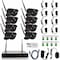 Tomvision - 8Channel Black Case Wireless KIT Surveillance System Security Full HD 1080P/2.0MP IP Camera 8pcs Outdoor WIFI Security Waterproof IP66 Camera with Night Vision and P2P