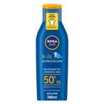 اشتري NIVEA SUN Kids Lotion, UVA  UVB Protection, Protect  Play Moisturizing, SPF 50+, 200ml في الامارات