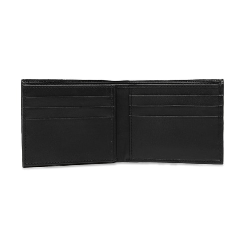 Inahom Bi-Fold Organised Wallet Flat Nappa Genuine and Smooth Leather Upper IM2021XDA0001-001-Black