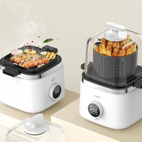 Air Fryer Oven,Oiless Cooker,Multi-function Visualization with one-touch Digital Display control and Precise Temperature Control for Healthy Oil Free,2L ,1000W Deerma KZ200