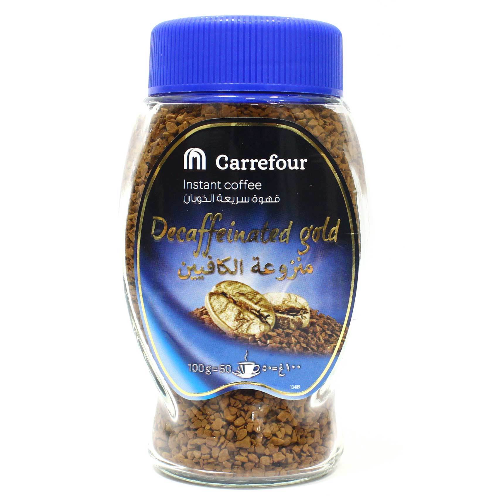 Buy Carrefour Decaffeinated Gold Coffee 100g Online Shop Beverages on
