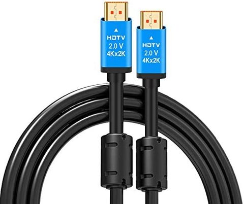 4K HDMI Cable, High Speed 18Gbps HDMI 2.0 Cable, 4K HDR, HDCP 2.2, 3D, 2160P, 1080P, Ethernet - Durable HDMI Cord 30AWG, Audio Return(ARC) Compatible UHD TV, Blu-ray, Xbox, PS4/3, Fire TV (15 Meter)