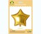 Party Time 1pc 18&quot; Shiny Gold Star Foil Balloon, Star Shaped Foil Balloon Valentines Day Mylar Balloons for Mother&#39;s Day, Wedding Decoration &amp; Engagement - Birthday Party Supplies