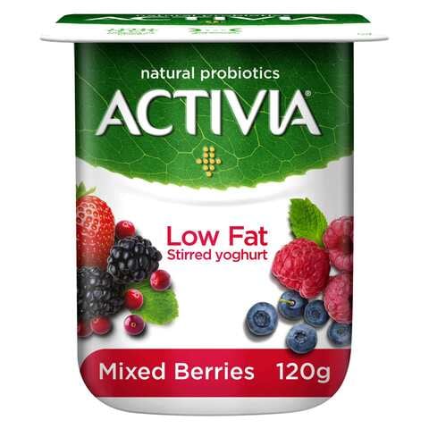 Activia Stirred Yoghurt Low Fat Mixed Berries 120g
