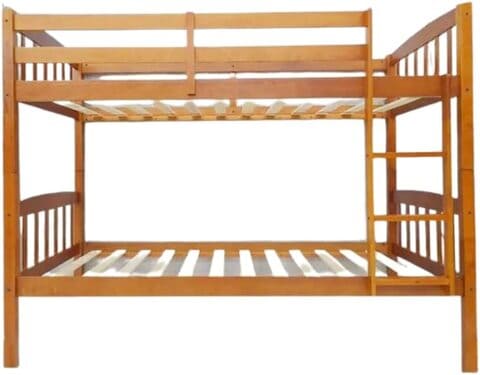 Wooden bunk deals beds with ladder