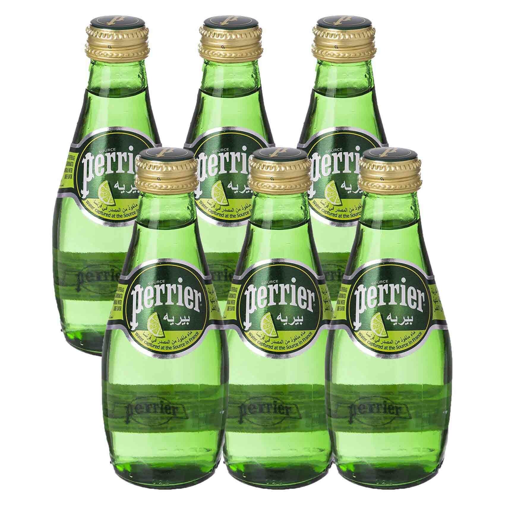 Buy Perrier Natural Sparkling Lime Flavour Sparkling Water 200ml X6 Online Shop Beverages On Carrefour Uae