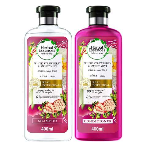 Herbal Essences White Strawberry And Mint Shampoo 400ml + Conditioner 400ml