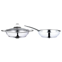 Serenk Modernist Pan Set, 3 Piece Stainless Steel Frying Pan, Thick Encapsulated Bottom, Dishwasher Safe, Mirror Polished, Long Lasting, 8 in, 10 in, Induction Cookware