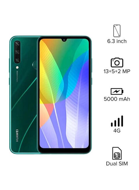 Huawei Y6P 4G LTE, Dual SIM, 3GB RAM, 64GB, Emerald Green