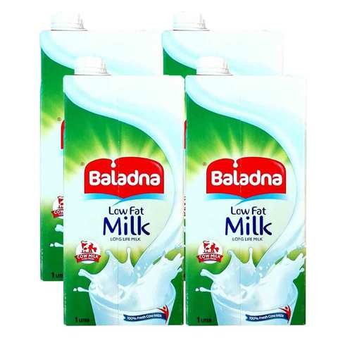 Baladna Milk Low Fat 1 Liter 4 Pieces
