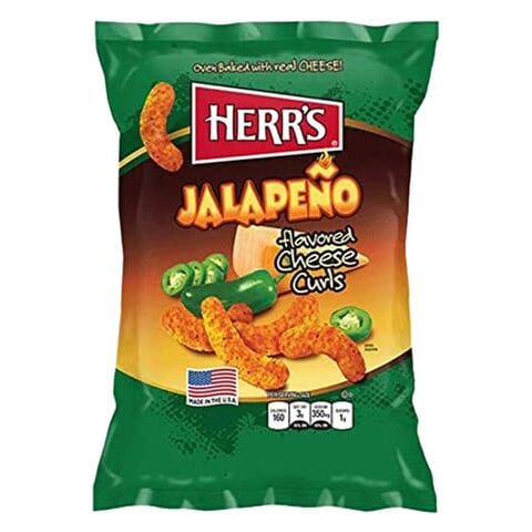 Buy Herrs Jalapeno Poppers Flavored Cheese Curls Chips 28g in UAE