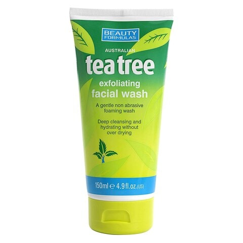 Beauty Formulas Australian Tea Tree Exfoliating Facial Wash Green 150ml