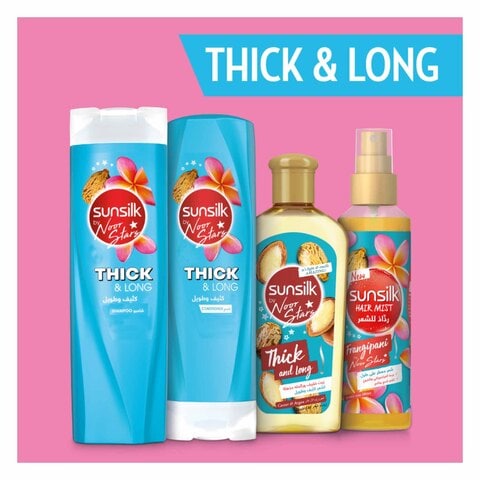 Sunsilk Noor Stars Hair Conditioner, Hair Care For Thin Hair, Thick &amp; Long, 3x Thicker Hair, 350ml