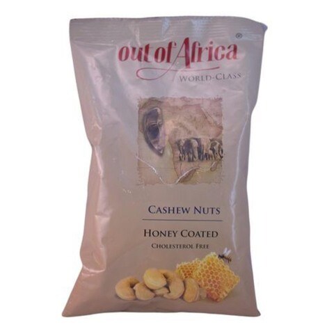 Out Of Africa Cholesterol Free Honey Coated Cashew Nuts 250g