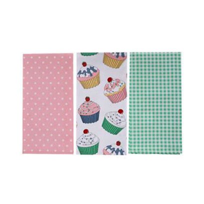 Tea Towel Cupcake Design Assorted