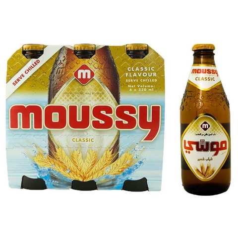 Moussy Malt Beverage Classic Flavor Glass 330 Ml 6 Pieces
