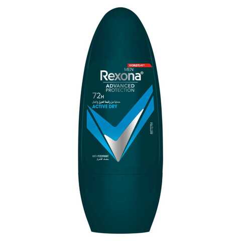 Buy Rexona Men Antiperspirant Deodorant Roll On Active Dry 50ml in UAE