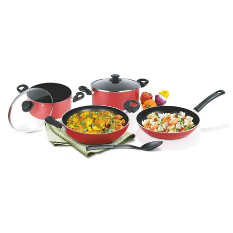 Pigeon Cookware Set 7 Pieces Red
