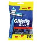 Buy Gillette Blue II Plus Men  Disposable Razors 12 Count in Kuwait