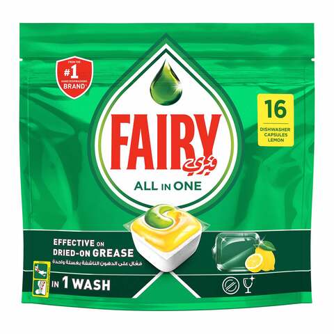 Fairy all in one lemon dishwasher tablets 216 g &times; 16 tablets 