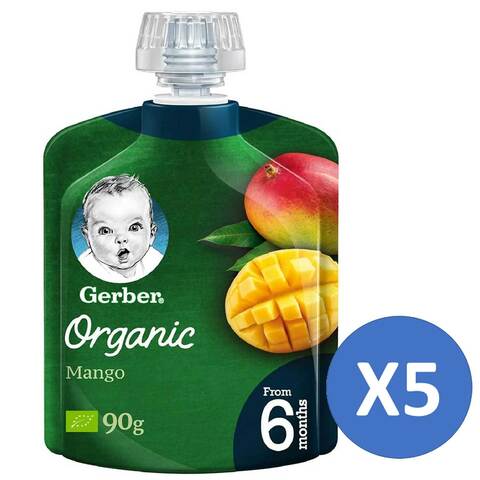 Gerber Organic Baby Puree Mango 90gx5