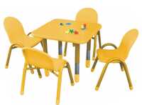 RBWTOYS Multi Activity Plastic Adjustable Rectangular Kids Table Chair Set For Kids. RW-17137  size - 60x60x37cm