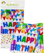 اشتري Party Time 1-Piece Colorful Happy Birthday Design Party Tablecloth Kids Birthday Party Decoration Table Cover Party Supplies - (Flag Banner and Cenfetti Design) في الامارات