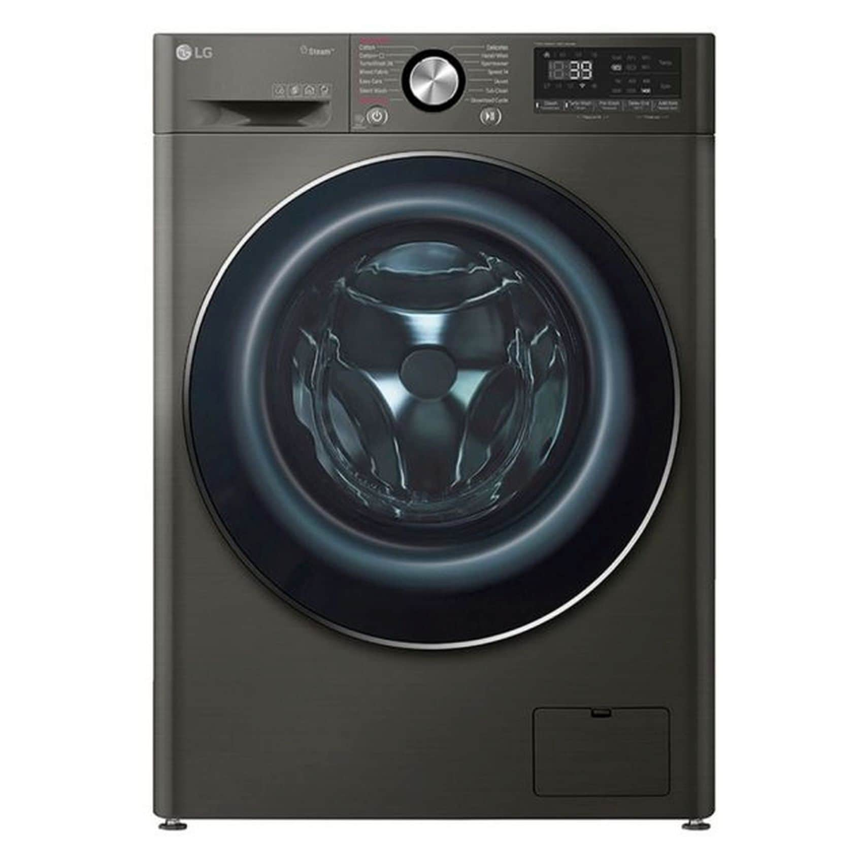 Buy LG F4R5VGG2E Steam Washing Machine With Dryer - 9 KG - Black Steel