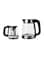 Generic Electric Kettle With Tea Pot 8008, Black/Silver/Clear