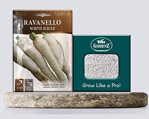 بذور الفجل   الموديل COD.BSORAV013 الماركة HORTUS   المنشأ إيطاليا + صندوق البيرلايت الزراعي (5 لتر) من GARDENZ