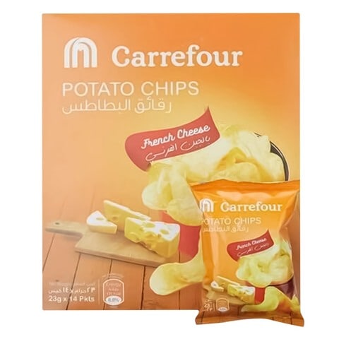 Carrefour French Cheese Potato Chips 23g Pack of 14