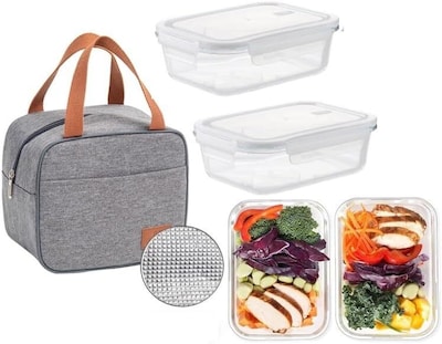 1pc 850ml Double-layer Kids Lunch Box With Utensils, Microwave Safe,  Perfect For Work/school