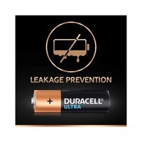 Duracell Ultra AA Alkaline Battery 1.5V Black 2 Battery