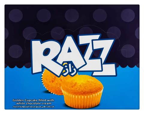 Razz Cupcake With White Chocolate Cream, 1 Piece - Pack of 12