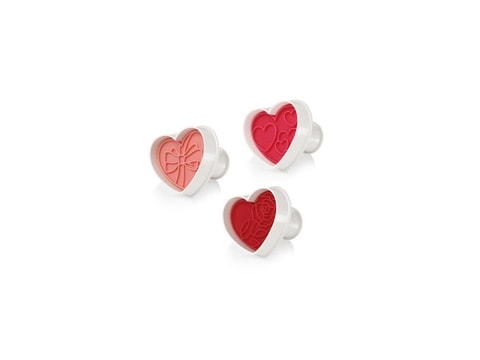 Tescoma Cookie Cutters With Stamp, Hearts
